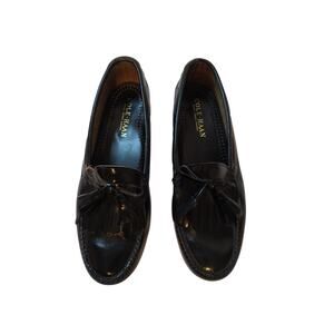 Classic COLE HAAN Hand Sewn U.S. Made Black Leather Loafers Tassels US Sz 11 D